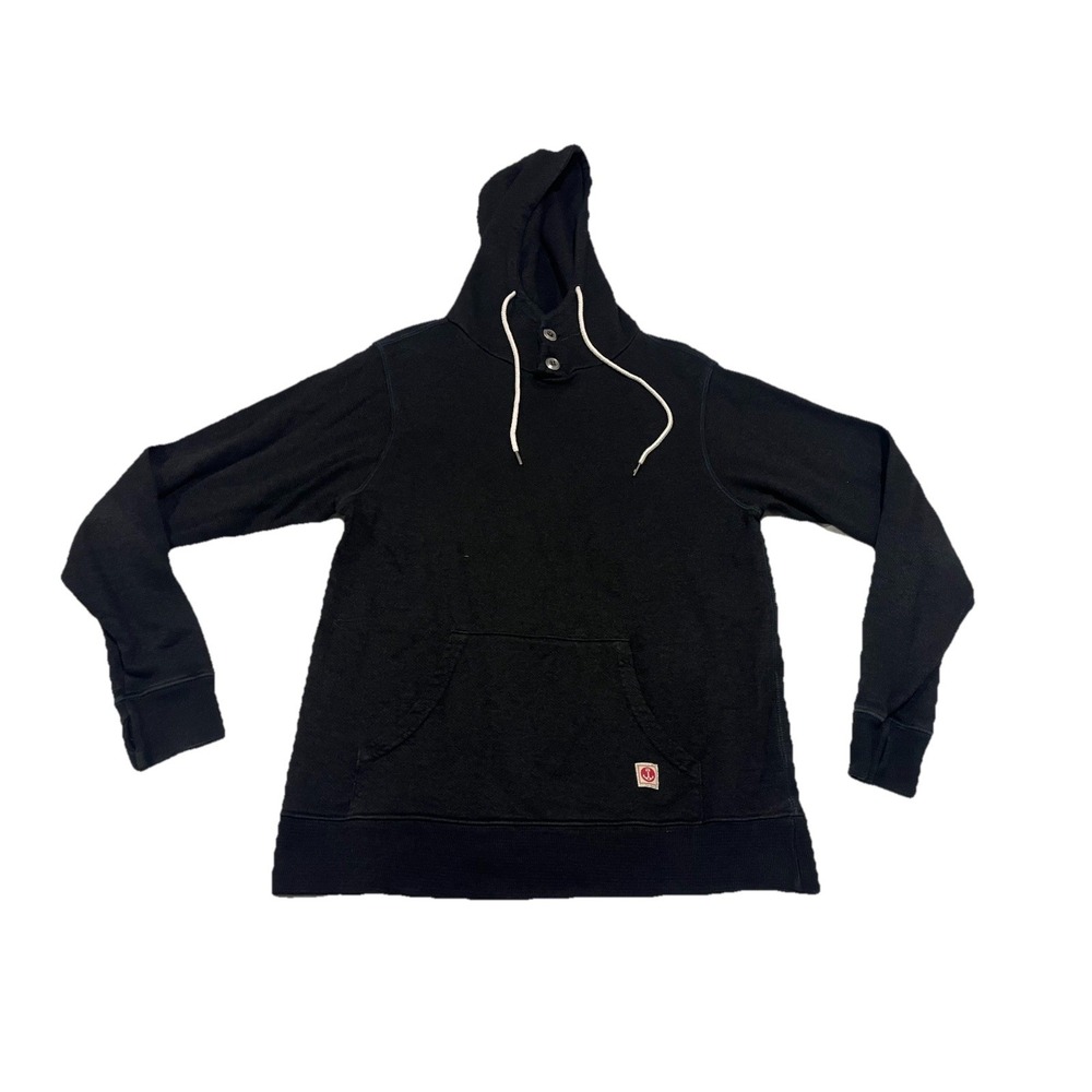 Iron & Resin Hoodie Mens Medium Black Todos Santos Button Neck Huckberry USA